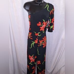 Floral Black Jumpsuit
